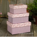 Flower Stripe Printing Paper Gift Boxes